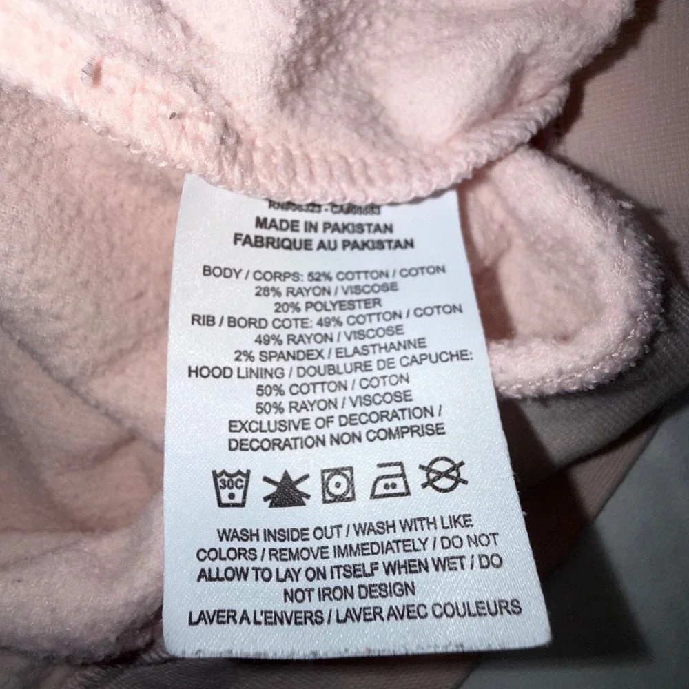 Nike Sportswear Funnel Neck Hoodie Pink Pullover Fleece Logo Mens Medium